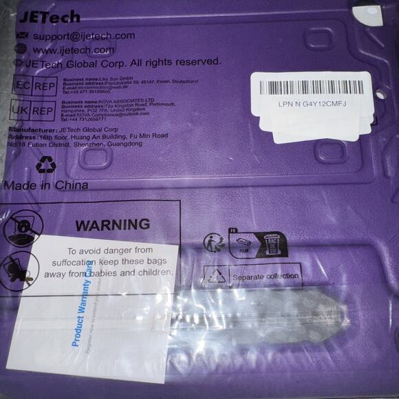 JETech Case for iPad mini 5/4/3/2/1 Purple Built-in Screen Protector NEW - Picture 4 of 4